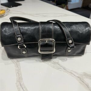 Franco Sarto black leather handbag.